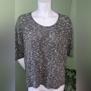 LNA Charcoal and White Speckled Short Sleeve Tee